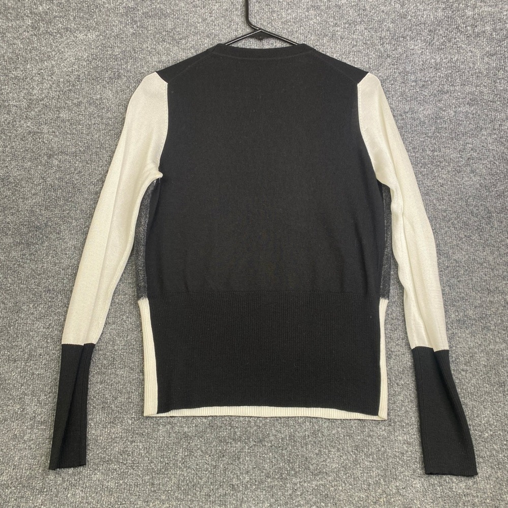 Rag & Bone Colorblock Merino Wool Mohair Blend Sweater Black Grey Cream Small - Picture 11 of 11